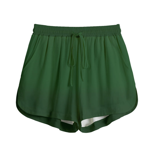 Women's Resort Wear Vacation Beach Rayon Shorts in Green Ombre
