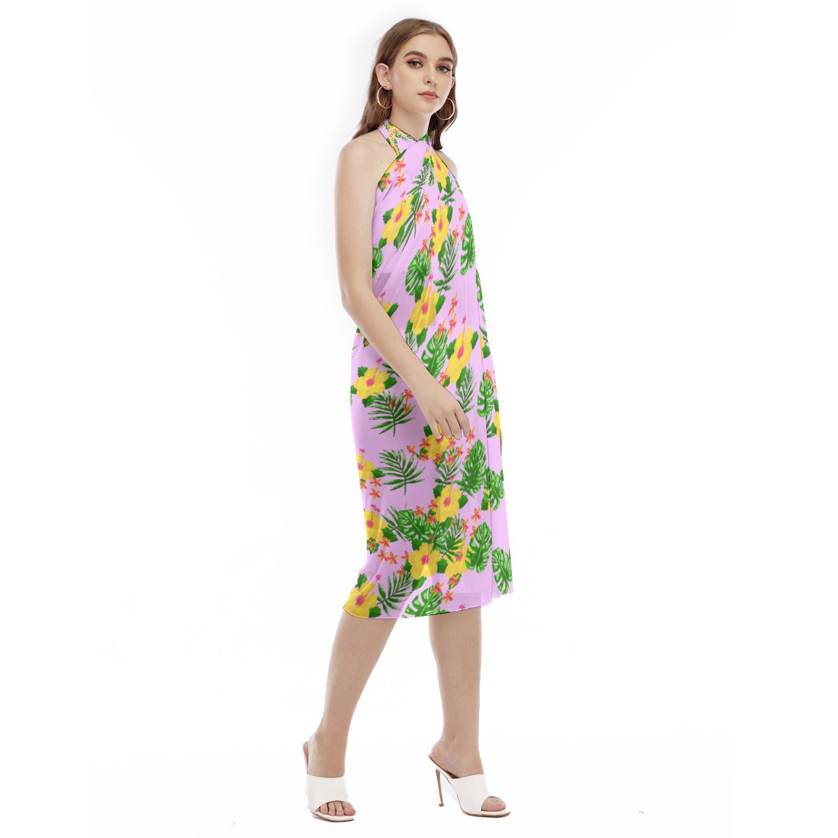 Halter Beach Vacation Cover Up - Women's Swimsuit Cover Up
