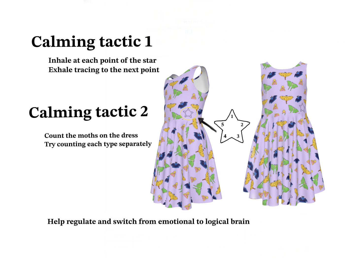 Girls Moth Dress - Clothes That Calm