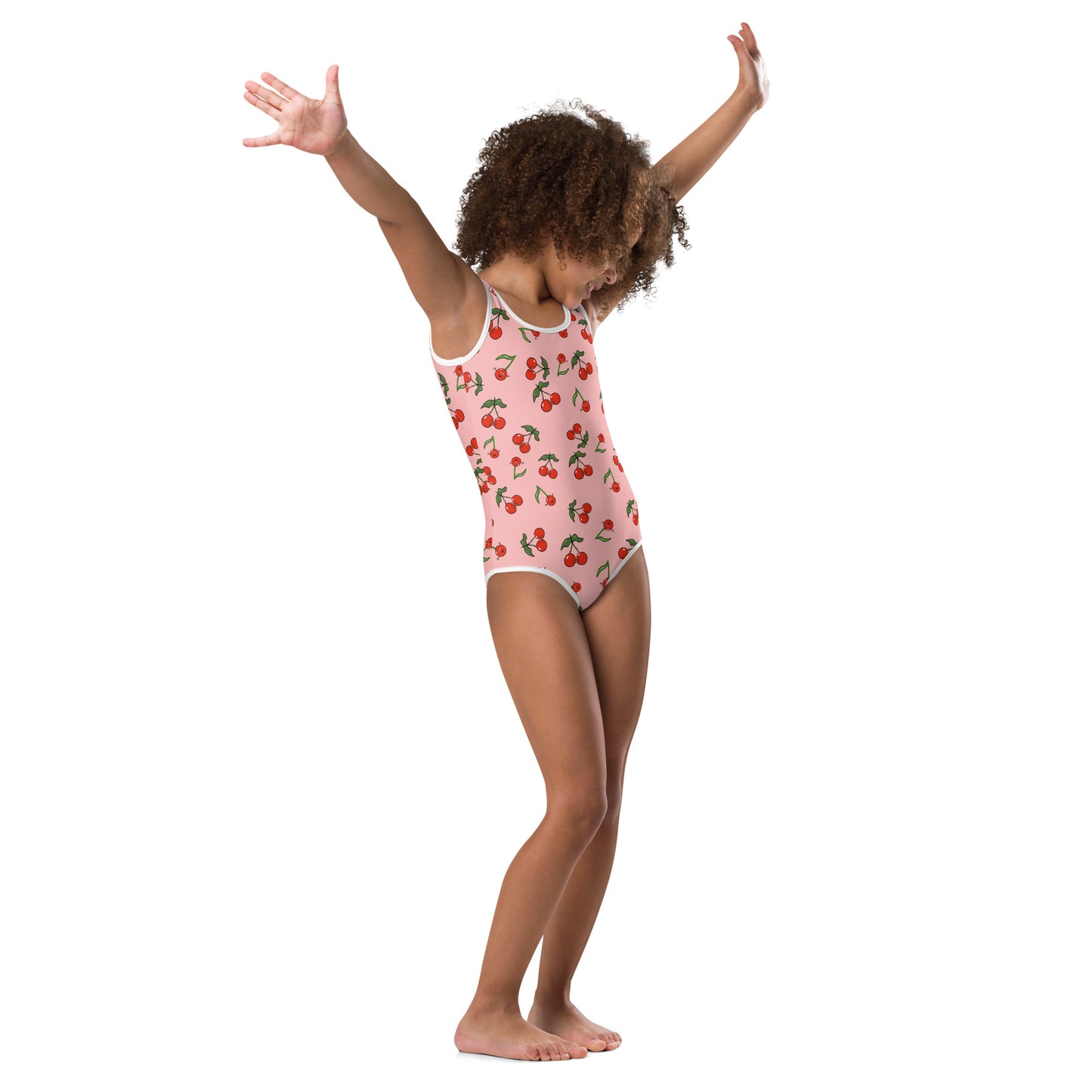 Girls' Swimsuit with Cherries One Piece (Size 2T-7)