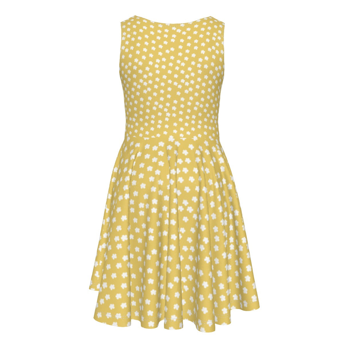 Girls Yellow Dress with White Flower - Clothes that Calm