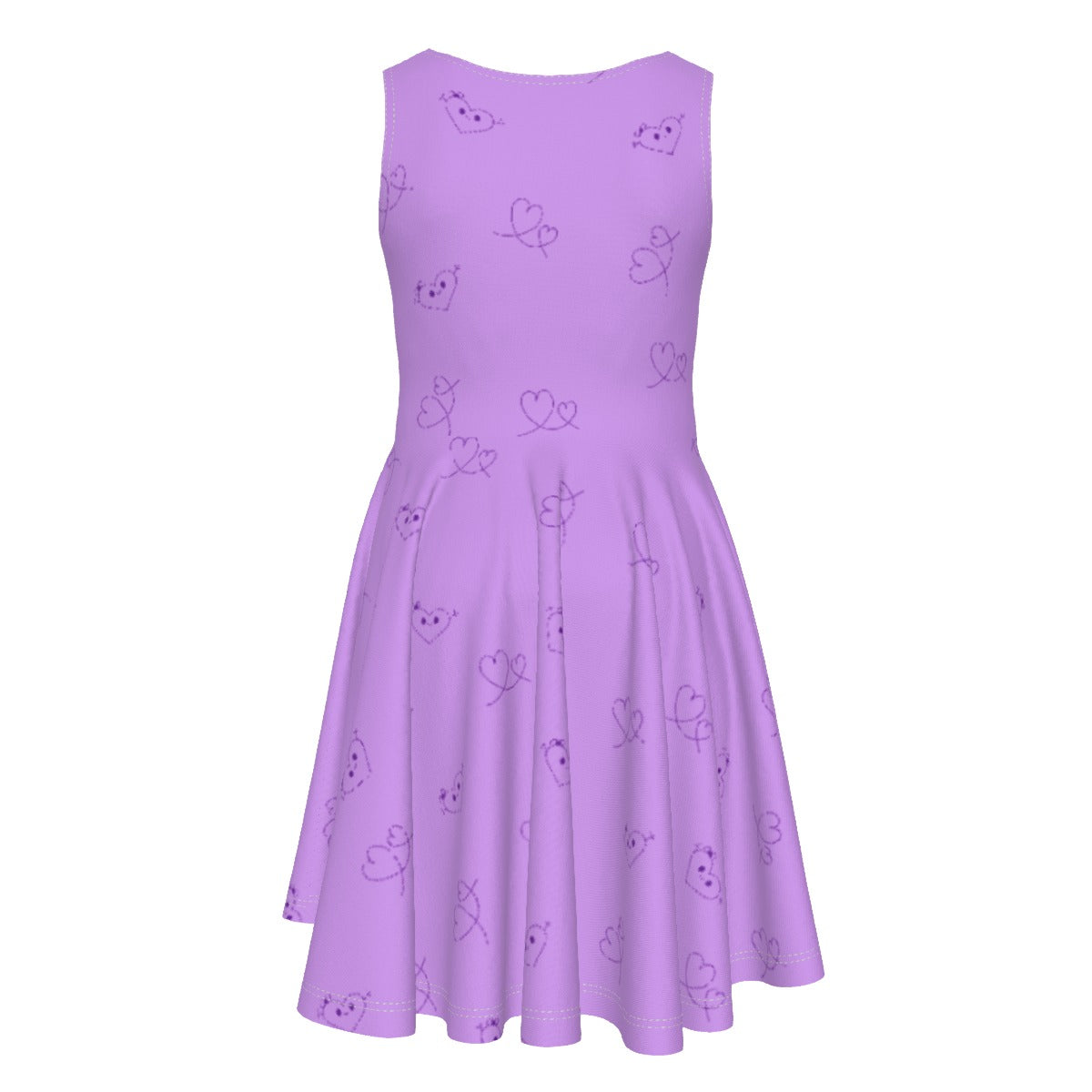 Girls Purple Heart Dress - Clothes that Calm