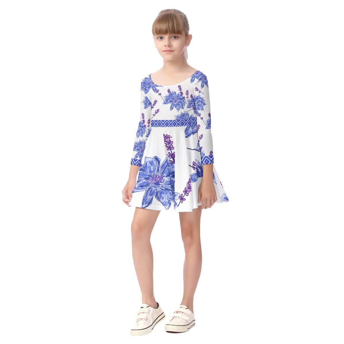 Girl's Tranquil Long Sleeve Dress