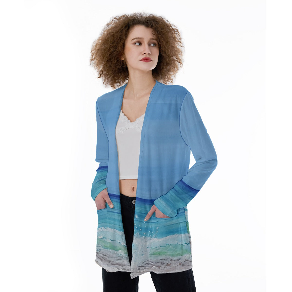 Wave Lightweight Cardigan / Resort Wear for Women / Vacation Beach Wear