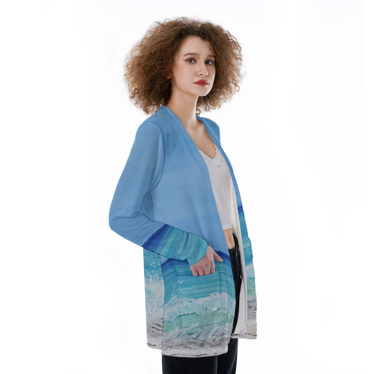 Wave Lightweight Cardigan / Resort Wear for Women / Vacation Beach Wear