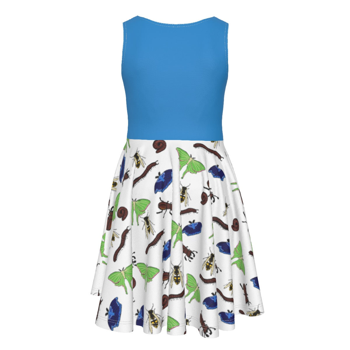 Cute Girls Bug Dress With Blue Top