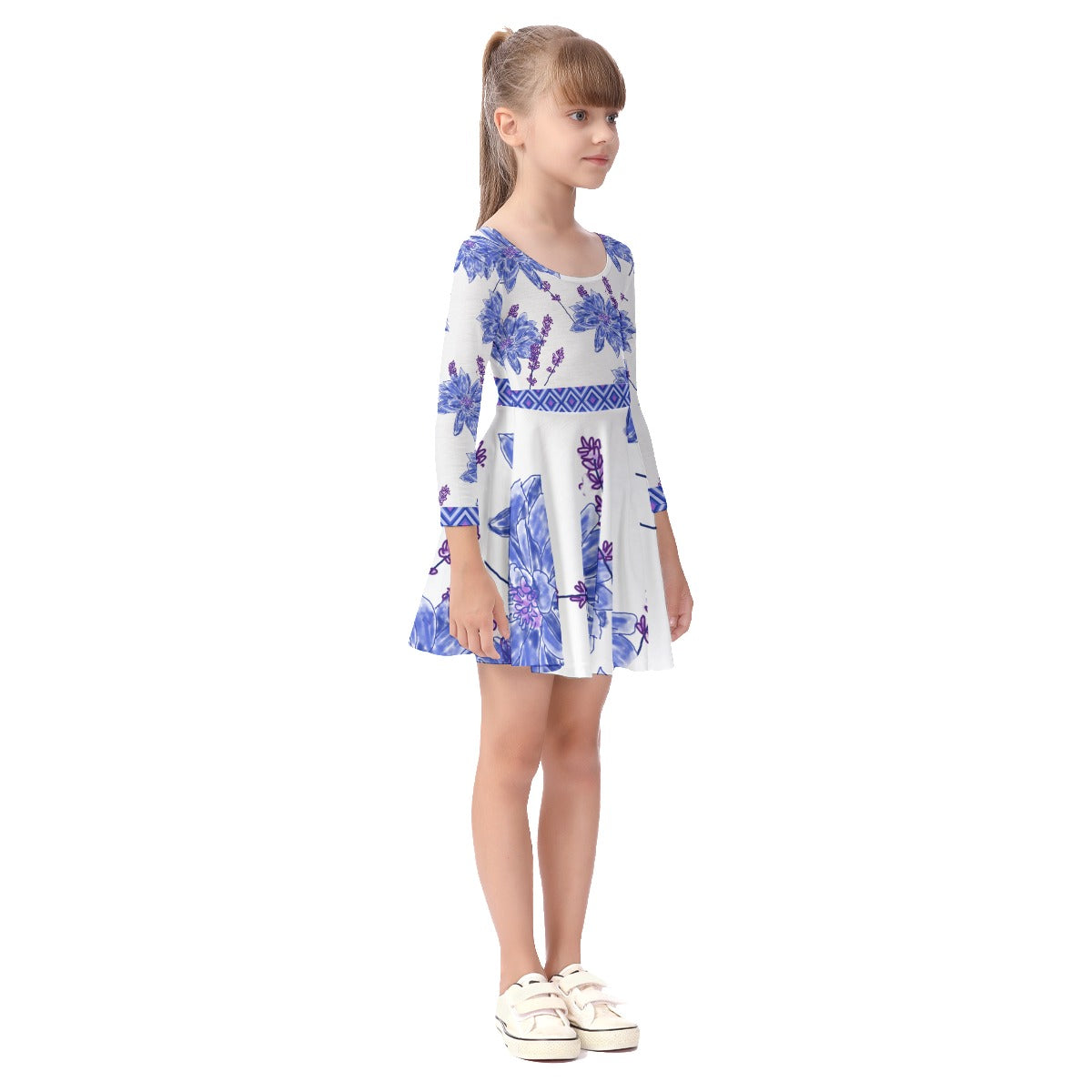 Girl's Tranquil Long Sleeve Dress