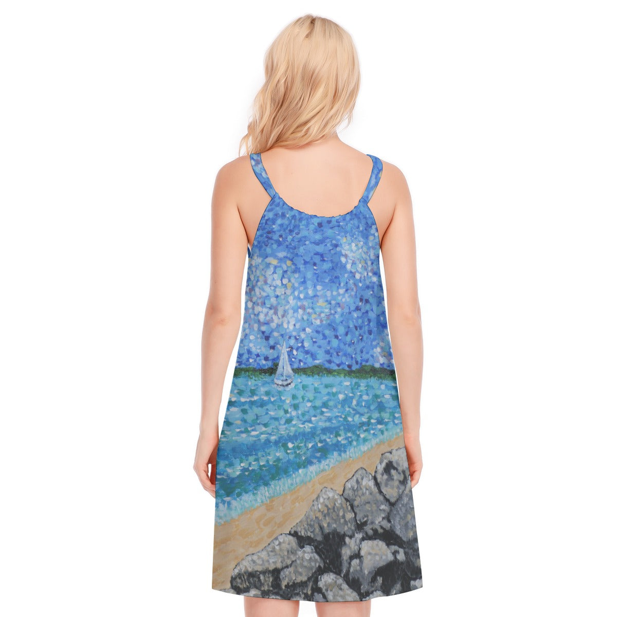 Women's Resort Wear - Cotton Vacation Dress - Beachwear