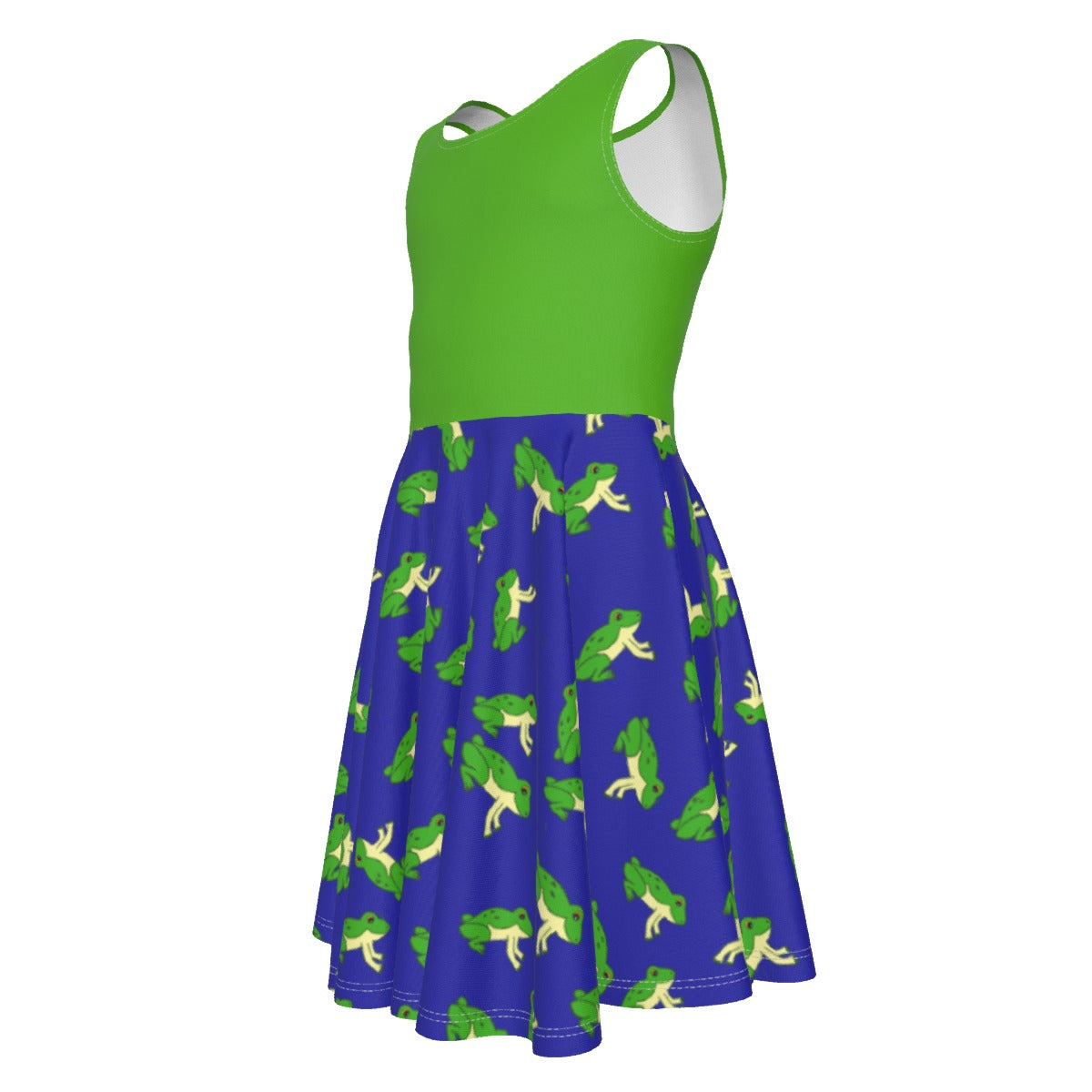 Girls Frog Dress with Green Top