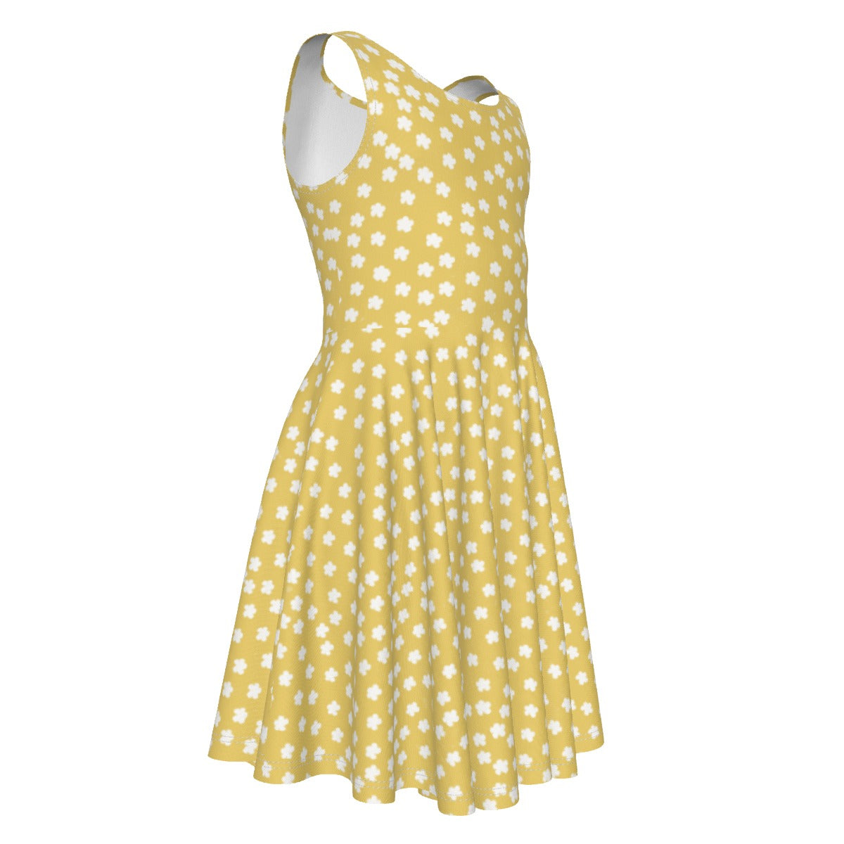 Girl's Yellow Dress with White Flowers