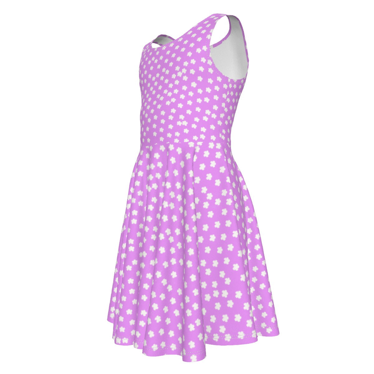 Girls Lavender Dress with Flowers