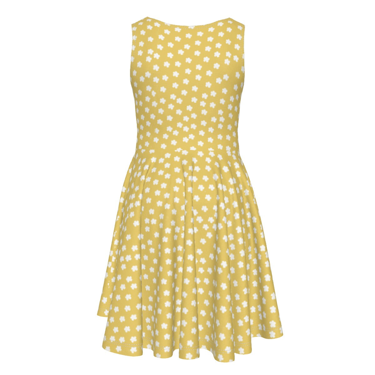 Girl's Yellow Dress with White Flowers