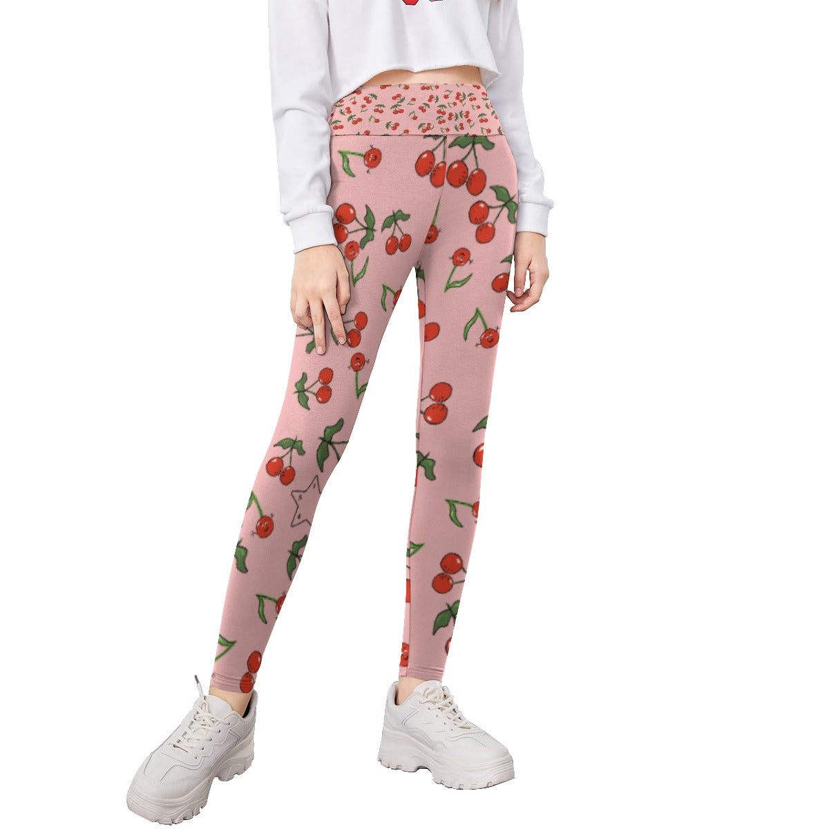 Girls Cherry Leggings with Star - Clothes that Calm