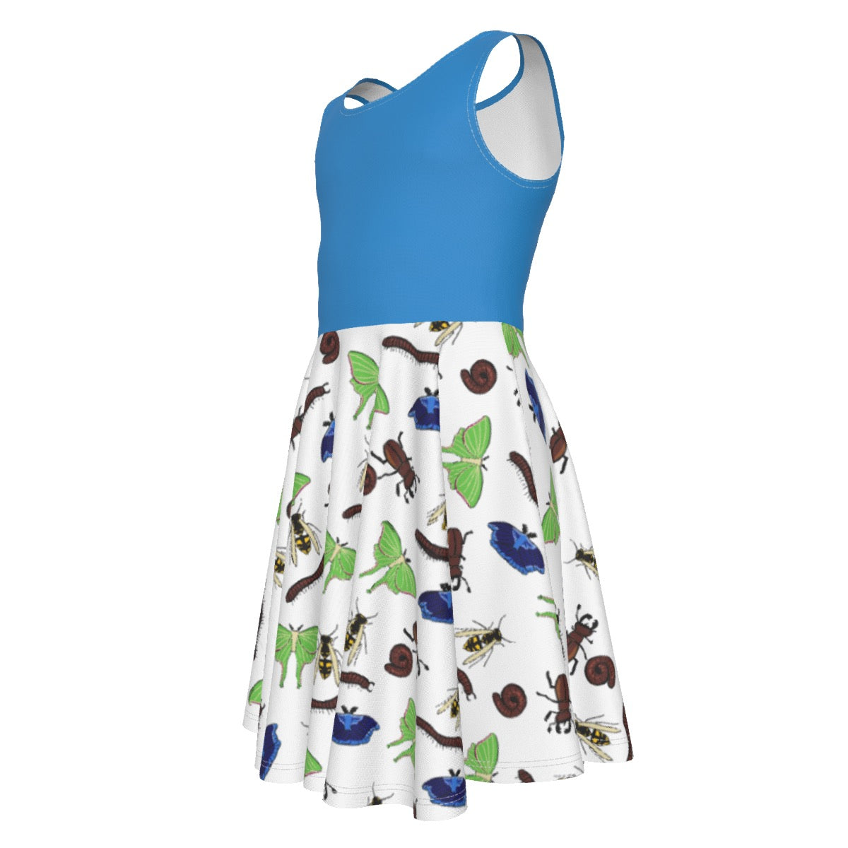 Cute Girls Bug Dress With Blue Top