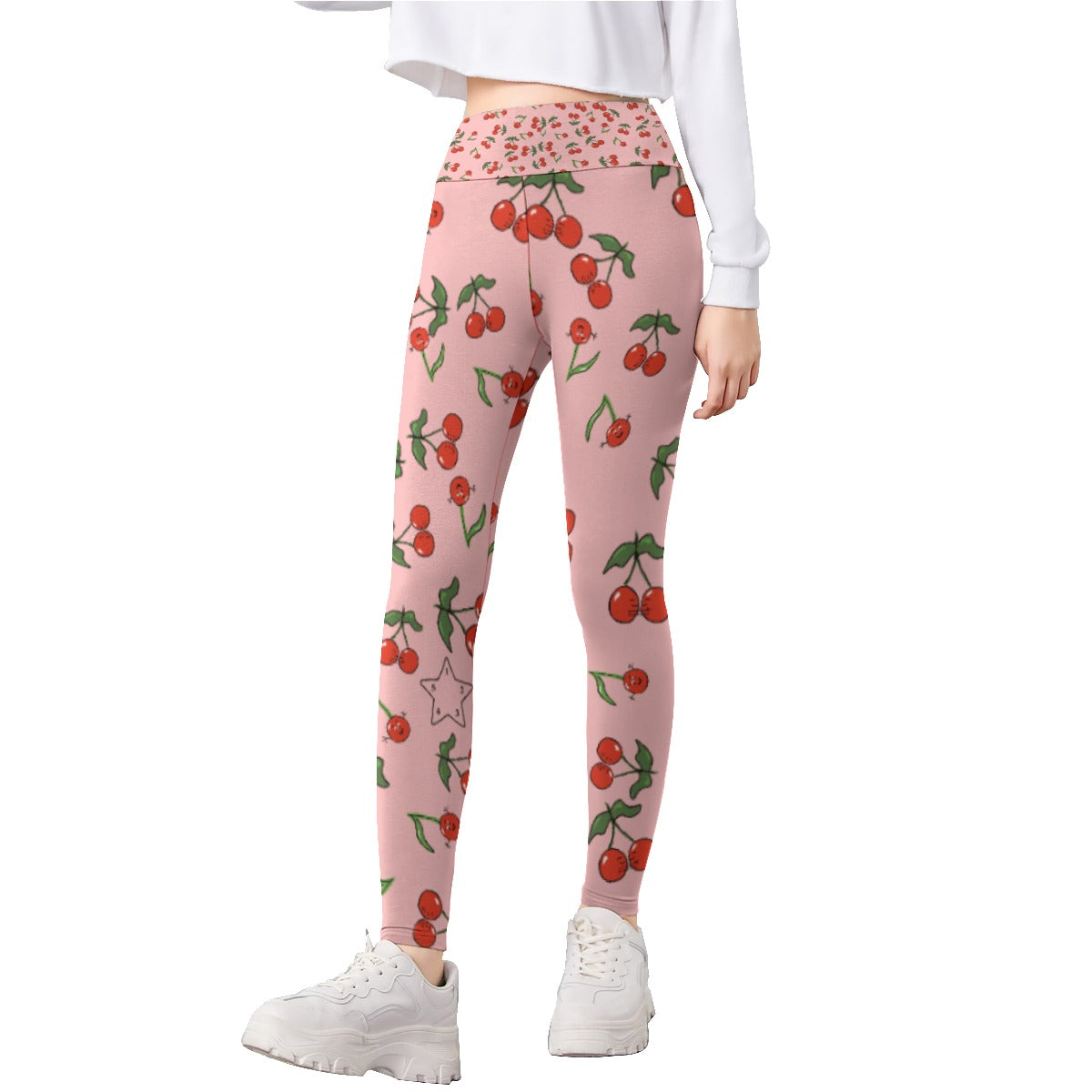 Girls Cherry Leggings with Star - Clothes that Calm