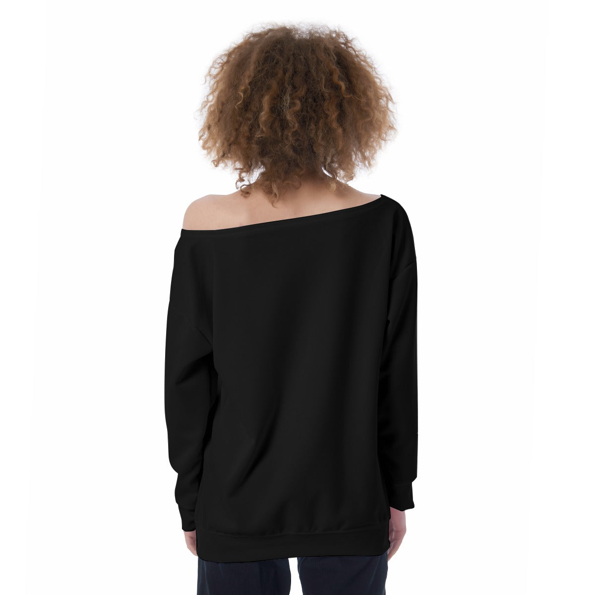 Oversized Women's Lion Off-Shoulder Sweatshirt