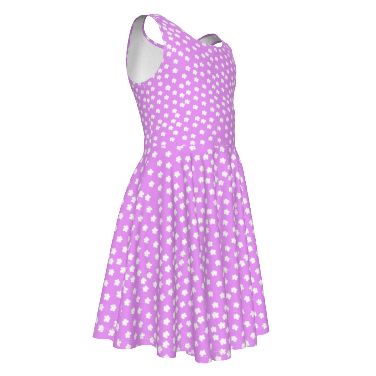 Girls Lavender Dress with Flowers
