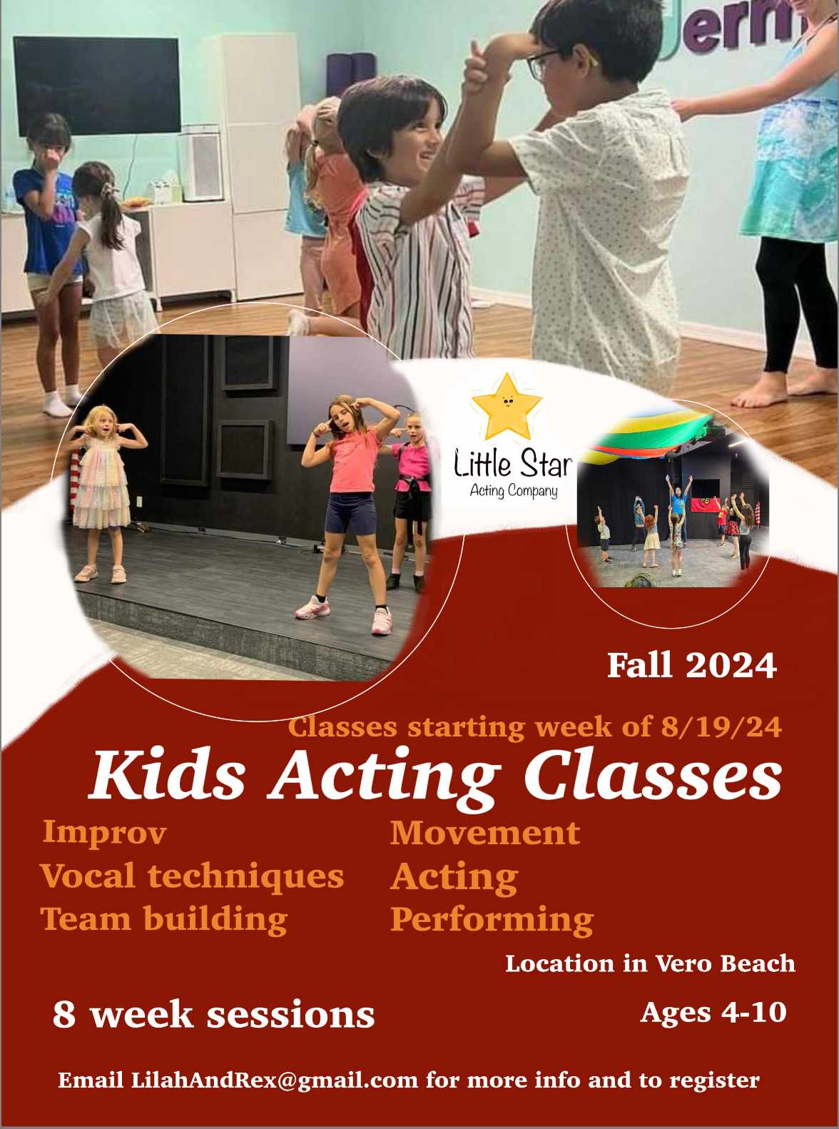 Little Star Acting Company Fall 2024 Registration/Tuition