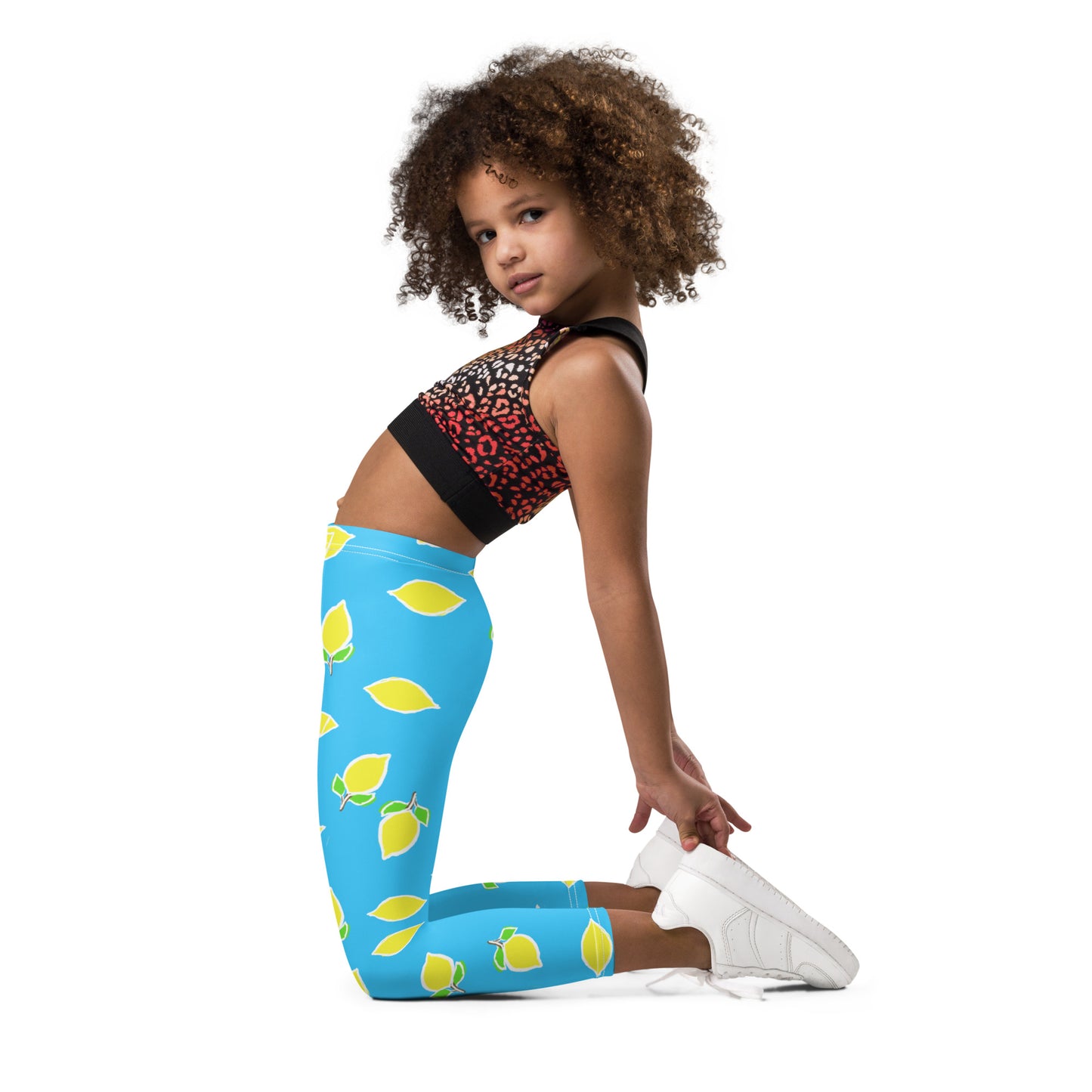 Girls Leggings with Lemons - Athletic Yoga to Surf Pants SIZE 2T-7