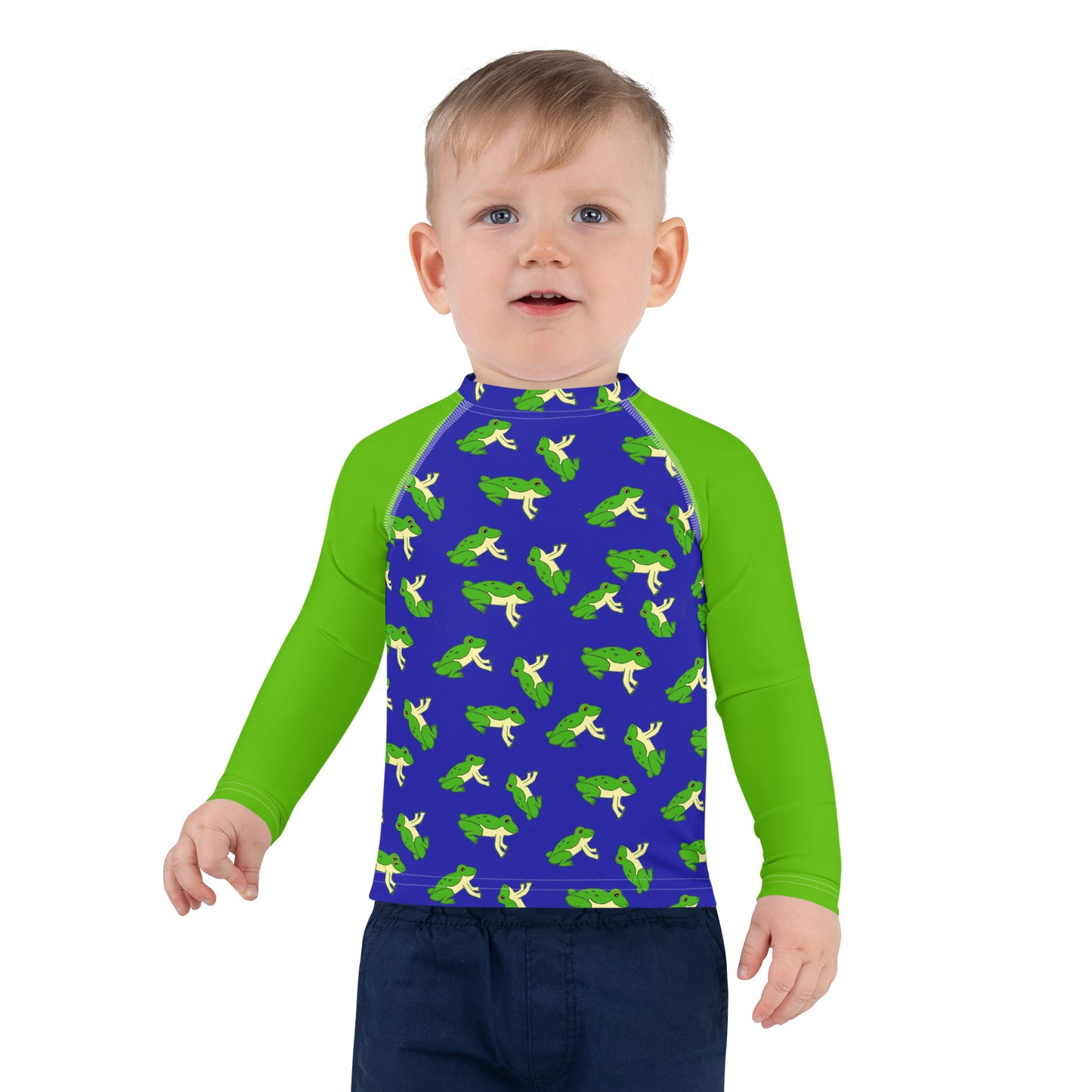 Boys Rash Guard with Frogs (Size 2T-7)