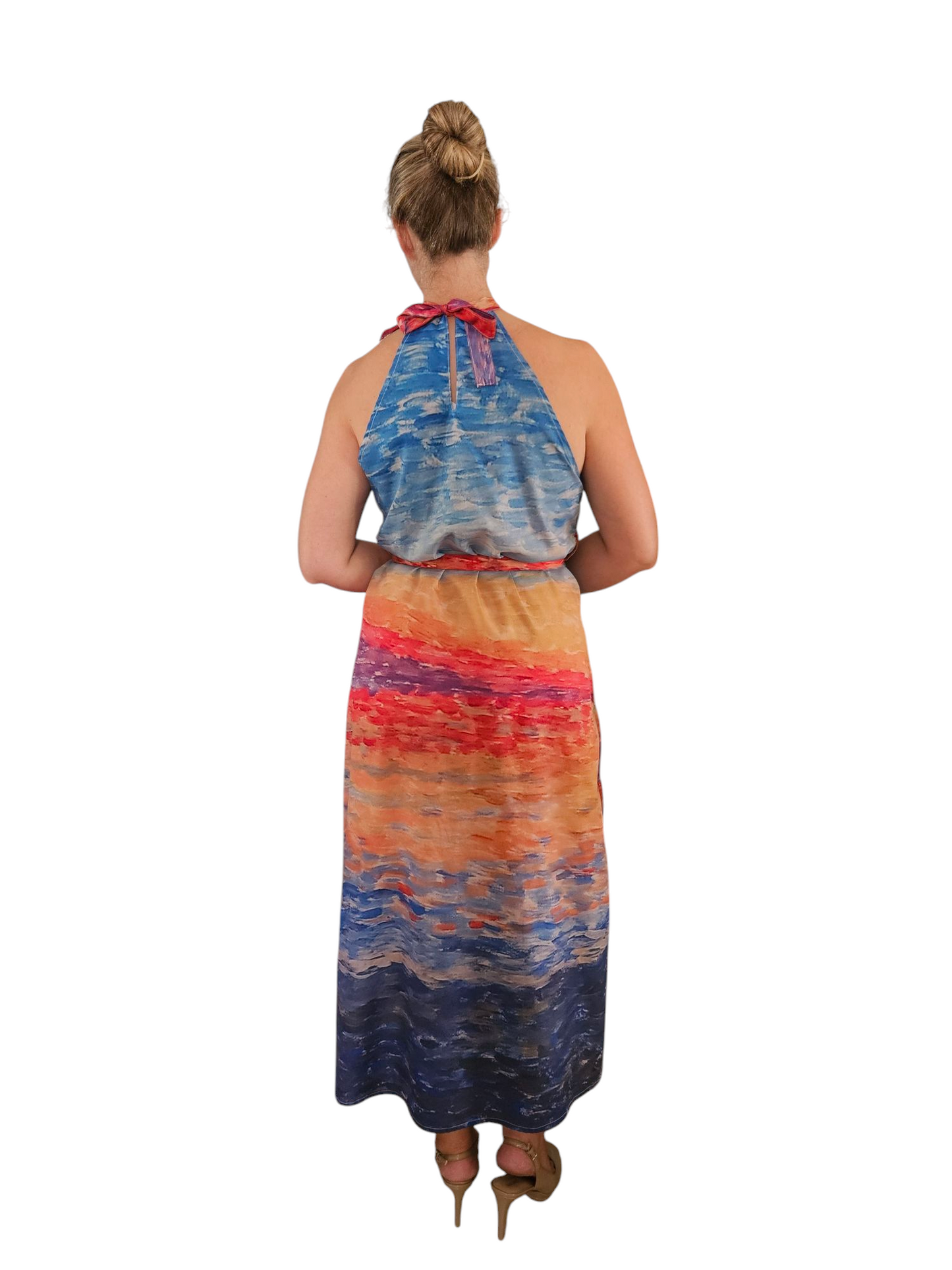 Women's Halter Vacation Dress - Halter Sundress - Resort Wear - RISE