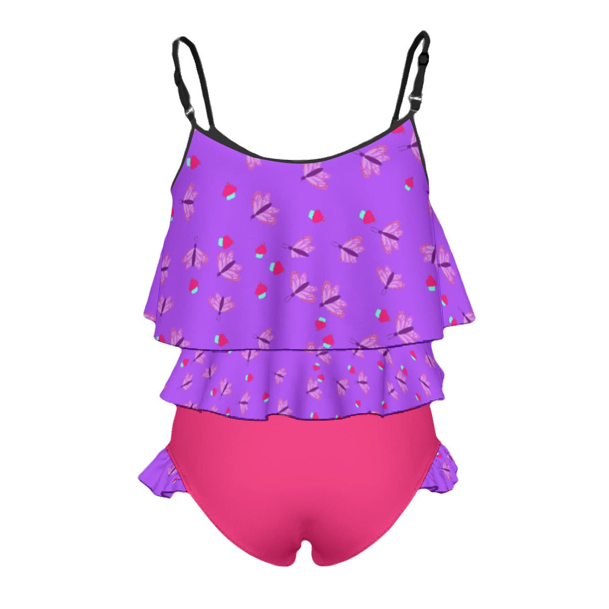Youth Tankini Butterlies and Cupcakes with Pink Bottoms