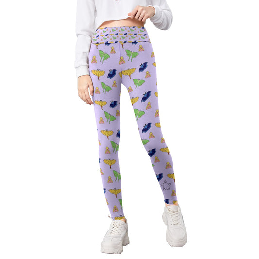 Girls Moth Leggings with Star - Clothes that Calm