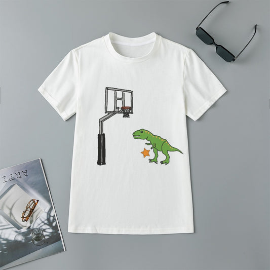 Boys T Rex Basketball shirt 100% Cotton - Clothes that Calm