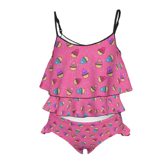 Youth Tankini with Cupcakes