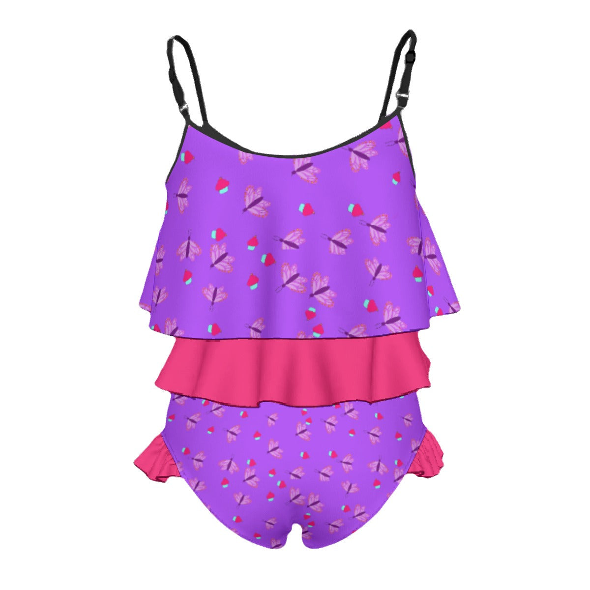 Youth Tankini Butterflies and Cupcakes with Pink Ruffle