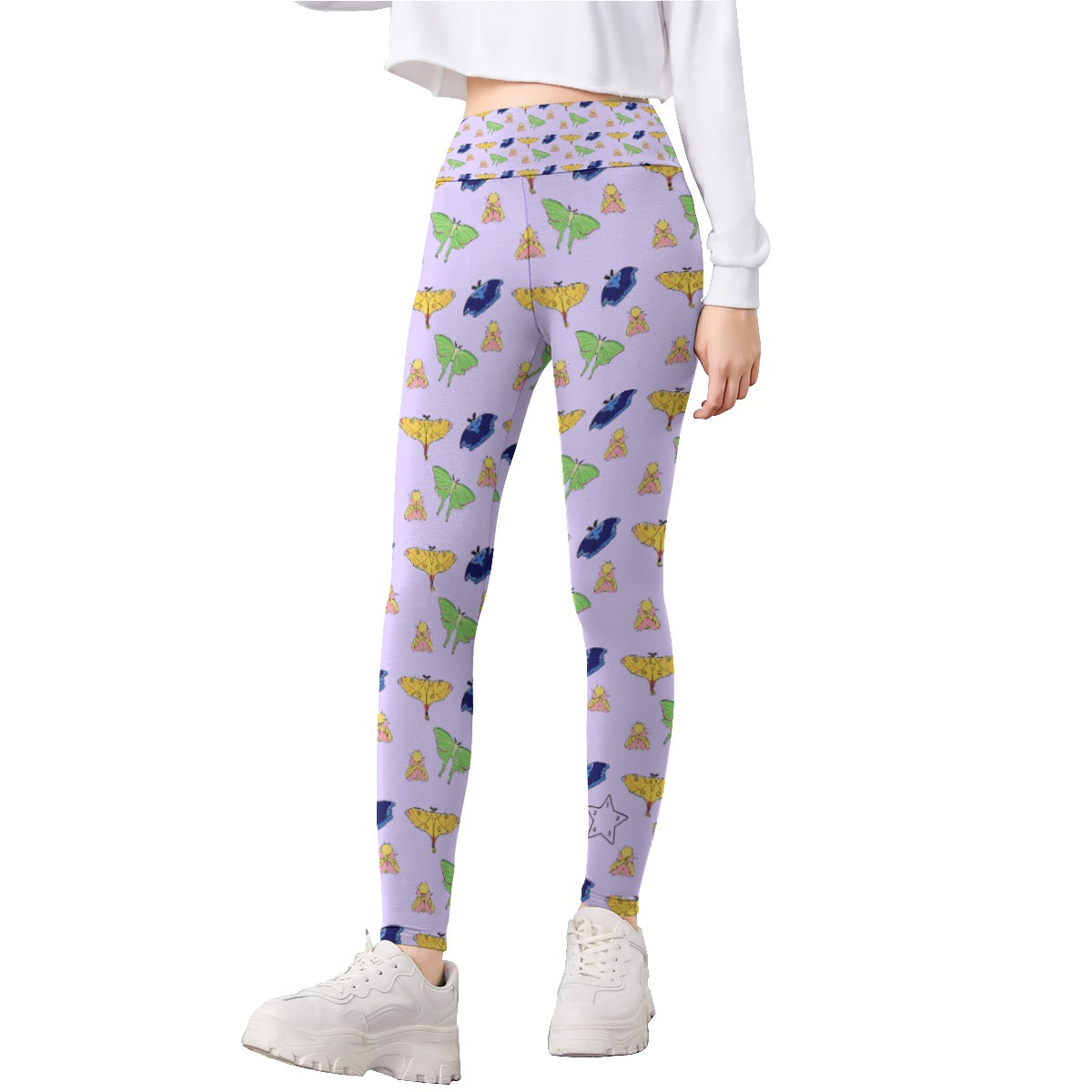 Girls Moth Leggings with Star - Clothes that Calm