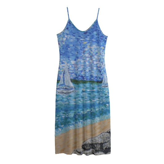 Sailing Women‘s Maxi Dress / Resort Wear for Women/ Vacation Dress