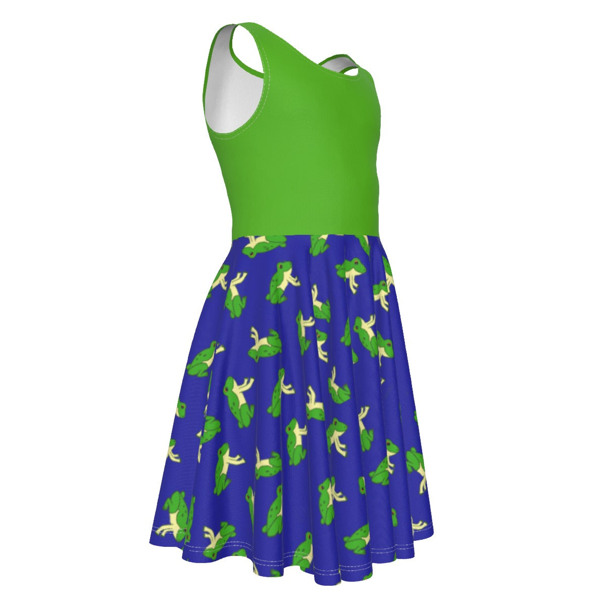 Girls Frog Dress with Green Top